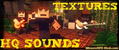 New HQ Sounds Texture / Resource Pack For Minecraft PE 1.2.0