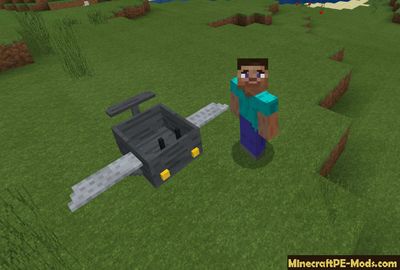 Controllable Air Minecart Minecraft PE Addon