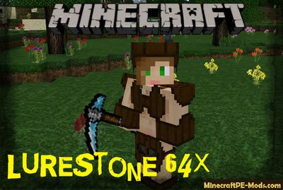 LureStone 64x Texture Pack For Minecraft PE 1.10.0.3, 1.9.0.15