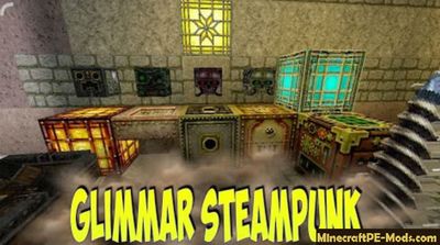 Glimmar Steampunk 64x Minecraft PE Texture Pack 1.12.0, 1.11.4