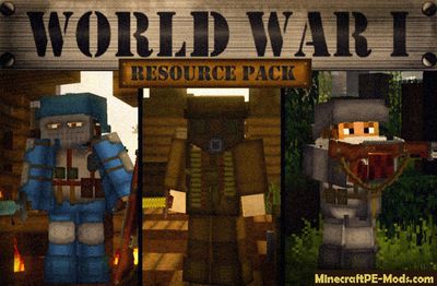 World War I HD PvP Texture Pack For Minecraft PE 1.12.0, 1.11.1
