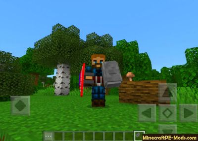 Mjölnir & Captain America Shield Minecraft PE Addon