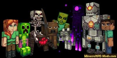 Triton HD Cartoon 128x, 64x Minecraft PE Texture Pack 1.12.0, 1.11.4